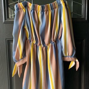 Colorful lines dress